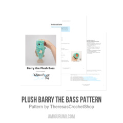 Plush Barry the Bass Pattern amigurumi pattern by Theresas Crochet Shop