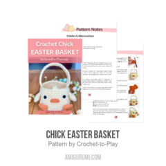 Chick Easter Basket amigurumi pattern by Crochet to Play