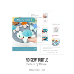 No sew turtle amigurumi pattern by Diminu