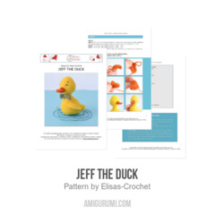 Jeff the Duck amigurumi pattern by Elisas Crochet