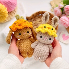 Bunnies in Easter hats amigurumi pattern by Knit.friends