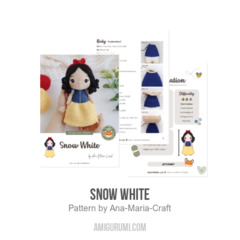 Snow White amigurumi pattern by Ana Maria Craft