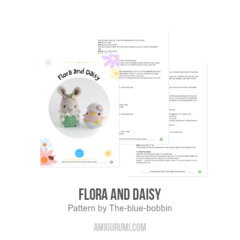 Flora and Daisy amigurumi pattern by The blue bobbin