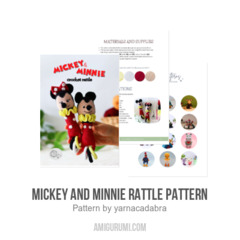 Mickey and Minnie rattle pattern amigurumi pattern by yarnacadabra