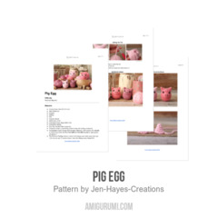 Pig Egg amigurumi pattern by Jen Hayes Creations