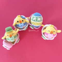 Easter Egg Parade amigurumi pattern by Audrey Lilian Crochet