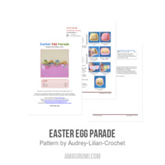 Easter Egg Parade amigurumi pattern by Audrey Lilian Crochet