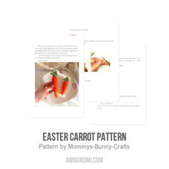 Easter carrot pattern amigurumi pattern by Mommys Bunny Crafts