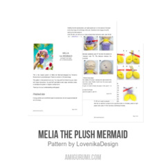 Melia the Plush Mermaid amigurumi pattern by LovenikaDesign