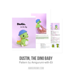 Dustin, the dino baby amigurumi pattern by Amigurumi with Eli