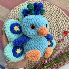 Peacock amigurumi pattern by CuteVilleToys