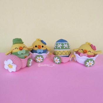 Easter Egg Parade amigurumi pattern by Audrey Lilian Crochet