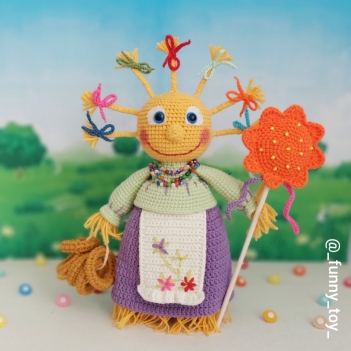 Folk doll Maslenitsa amigurumi pattern by Iryna Zubova