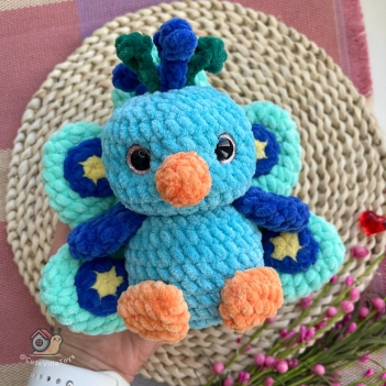 Peacock amigurumi pattern by CuteVilleToys