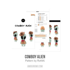 Cowboy Alien amigurumi pattern by RoKiKi