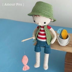 Lalo, the Fisherman amigurumi pattern by Amour Fou