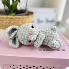 Sleeping baby rabbit amigurumi pattern by TANATIcrochet