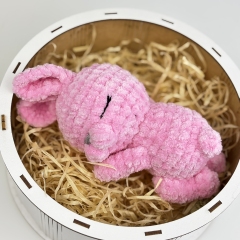 Sleeping baby rabbit amigurumi pattern by TANATIcrochet