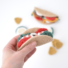 Tacos & Nachos Play Food Toy set amigurumi by Elisas Crochet
