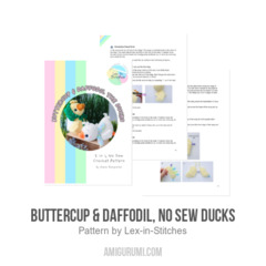 Buttercup & Daffodil, No Sew Ducks amigurumi pattern by Lex in Stitches