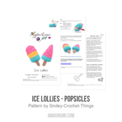 Ice Lollies - Popsicles amigurumi pattern by Smiley Crochet Things