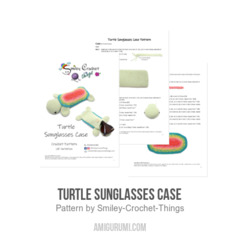 Turtle Sunglasses Case amigurumi pattern by Smiley Crochet Things