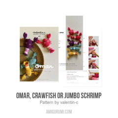 OMAR, crawfish or jumbo schrimp amigurumi pattern by valentin.c