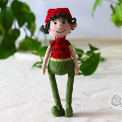 Watermelon Elf Amigurumi Pattern amigurumi pattern by yarnacadabra