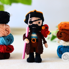 Pirate crochet pattern amigurumi pattern by yarnacadabra