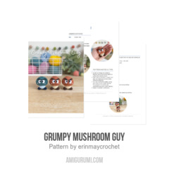 Grumpy Mushroom Guy amigurumi pattern by erinmaycrochet