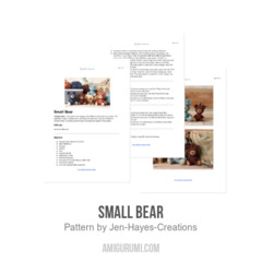 Small Bear amigurumi pattern by Jen Hayes Creations