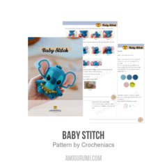 Baby Stitch amigurumi pattern by Crocheniacs