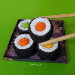 Mini Sushi Playset amigurumi pattern by Audrey Lilian Crochet