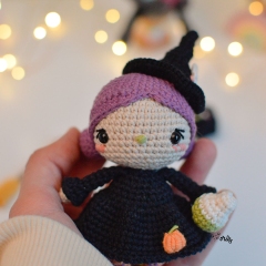 Agatha the witch amigurumi pattern by O Recuncho de Jei
