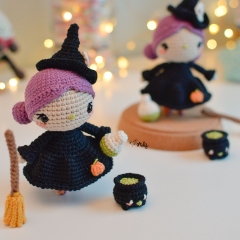 Agatha the witch amigurumi pattern by O Recuncho de Jei