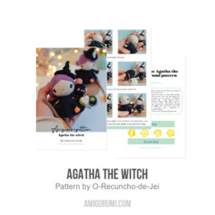 Agatha the witch amigurumi pattern by O Recuncho de Jei