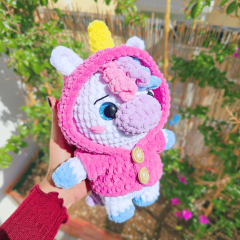 Unicorn with Hoodie amigurumi pattern by Hugurumitoys