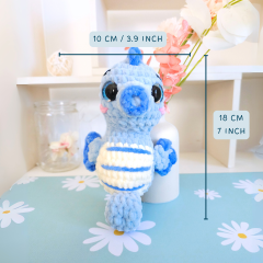 Low-Sew Seahorse  amigurumi pattern by Hugurumitoys