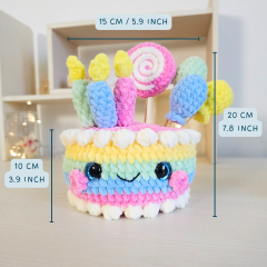 No-sew Birthday Kit amigurumi pattern by Hugurumitoys