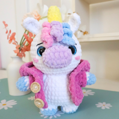 Unicorn with Hoodie amigurumi pattern by Hugurumitoys