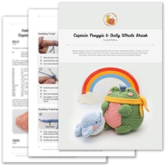 Captain Froggie & Baby Whale Shark amigurumi pattern by schrahki