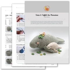 Tater & Toffel the Manatees amigurumi pattern by schrahki