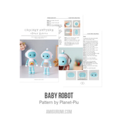 Baby Robot amigurumi pattern by Planet Piu