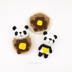 Pocket Pet - Panda in a Pancake amigurumi pattern by Emi Kanesada (Enna Design)