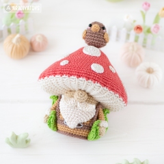 Mushroom Gnome ('Mini Kingdom') amigurumi pattern by AradiyaToys