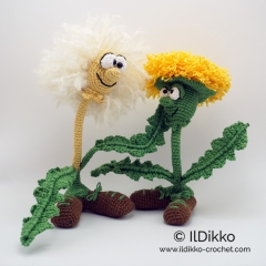 Debby and Dandy the Dandelions amigurumi by IlDikko