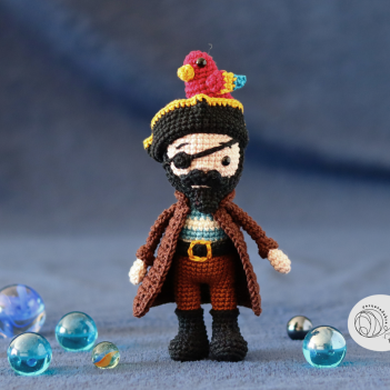 Pirate crochet pattern amigurumi pattern by yarnacadabra