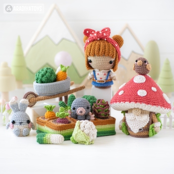Vegetable Patch ('Mini Kingdom') amigurumi pattern by AradiyaToys