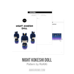 Night Kokeshi Doll amigurumi pattern by RoKiKi
