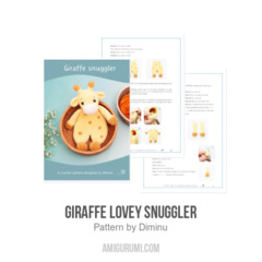 Giraffe lovey snuggler amigurumi pattern by Diminu